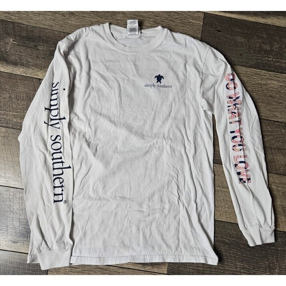 2 for $20 Simply Southern Collection Narwal Unicorn Long Sleeve Size M - Picture 2 of 7